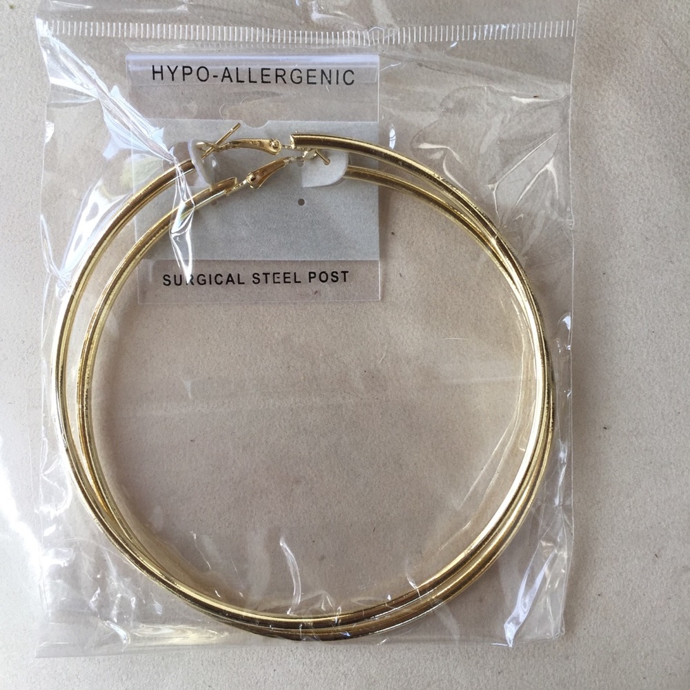 Large Gold Hoop Earrings
